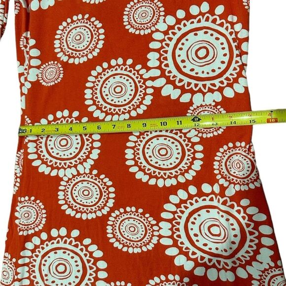 Hatley Dress. Geometric Red & White- size Small Petite - Picture 7 of 12